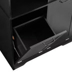 Whisen Bathroom Storage Cabinet with Drawers, Tilt-Out Laundry Hamper and Open Shelves
