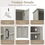 Whisen Bathroom Storage Cabinet with Drawers, Tilt-Out Laundry Hamper and Open Shelves