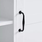 Whisen Bathroom Storage Cabinet with Drawers, Tilt-Out Laundry Hamper and Open Shelves