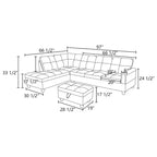 3-Piece Chenille Velvet Sofa Set with Double-Layer Spring