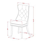 HomeStock Parsons Dining Chairs - Button Tufted
