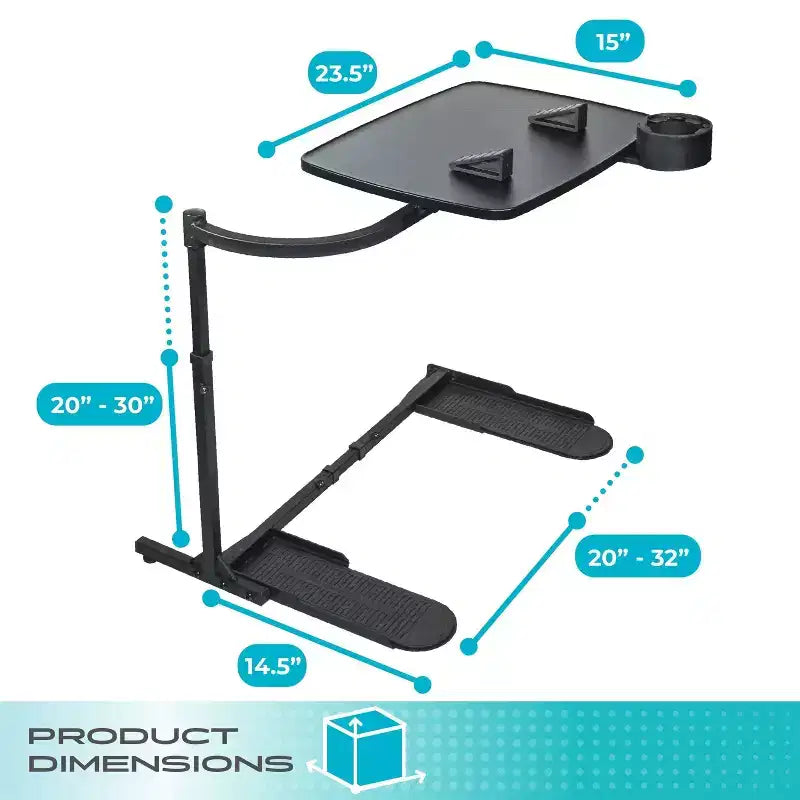 Wonder Tray Adjustable Swivel TV Tray and Laptop Desk with Cupholder