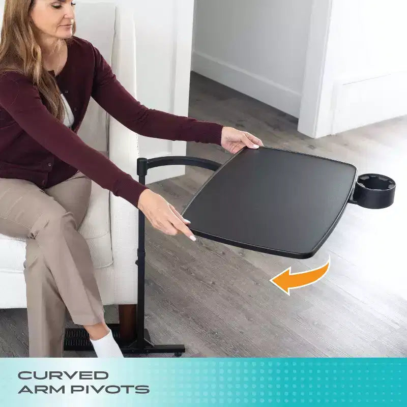 Wonder Tray Adjustable Swivel TV Tray and Laptop Desk with Cupholder