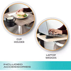Wonder Tray Adjustable Swivel TV Tray and Laptop Desk with Cupholder