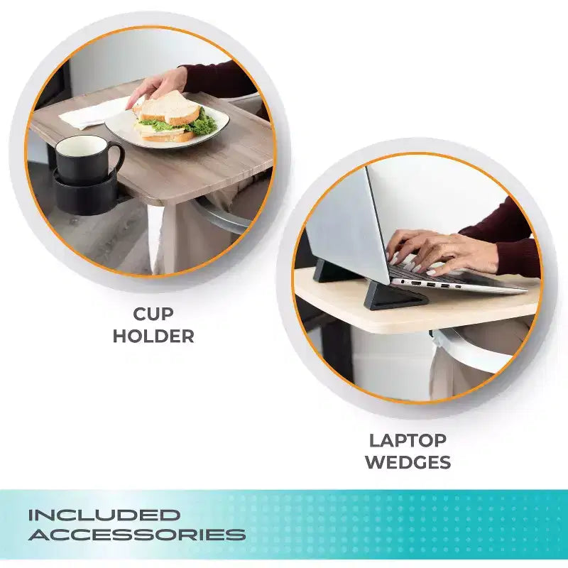 Wonder Tray Adjustable Swivel TV Tray and Laptop Desk with Cupholder