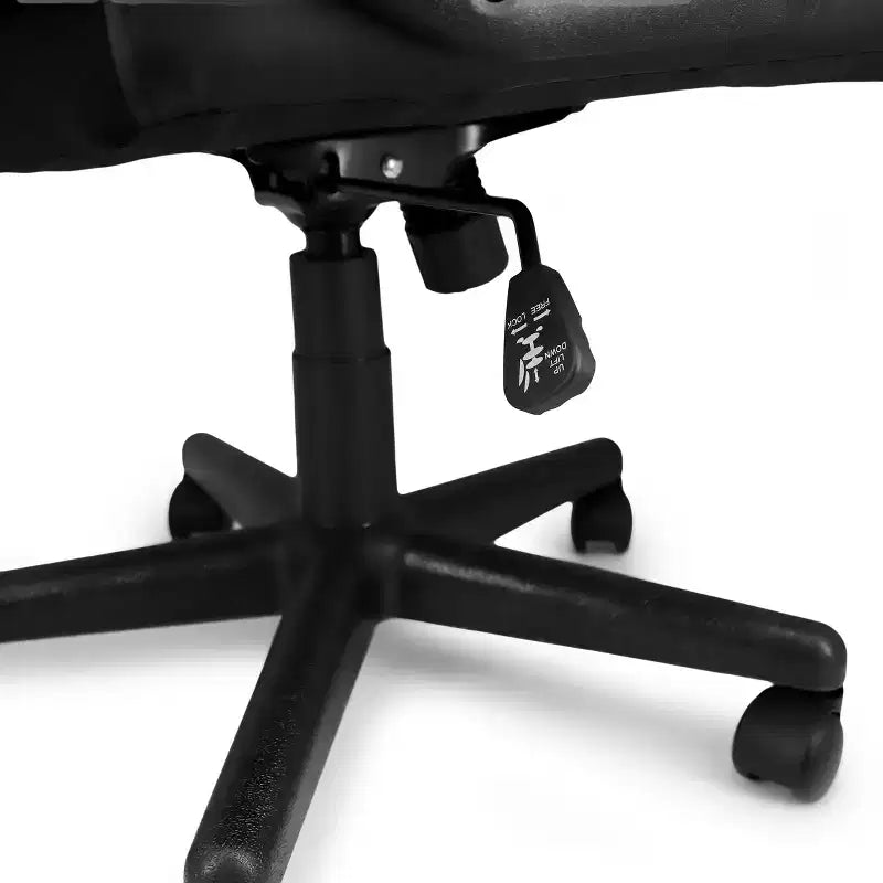 Elama Mid Back Adjustable Faux Leather Office Chair in Black
