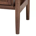 Alyssa Japandi Walnut Brown Wood 4-Piece Bedroom Set