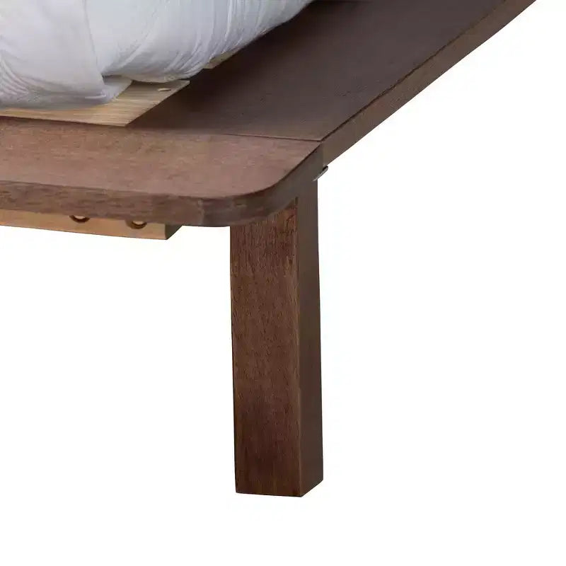 Alyssa Japandi Walnut Brown Wood 4-Piece Bedroom Set