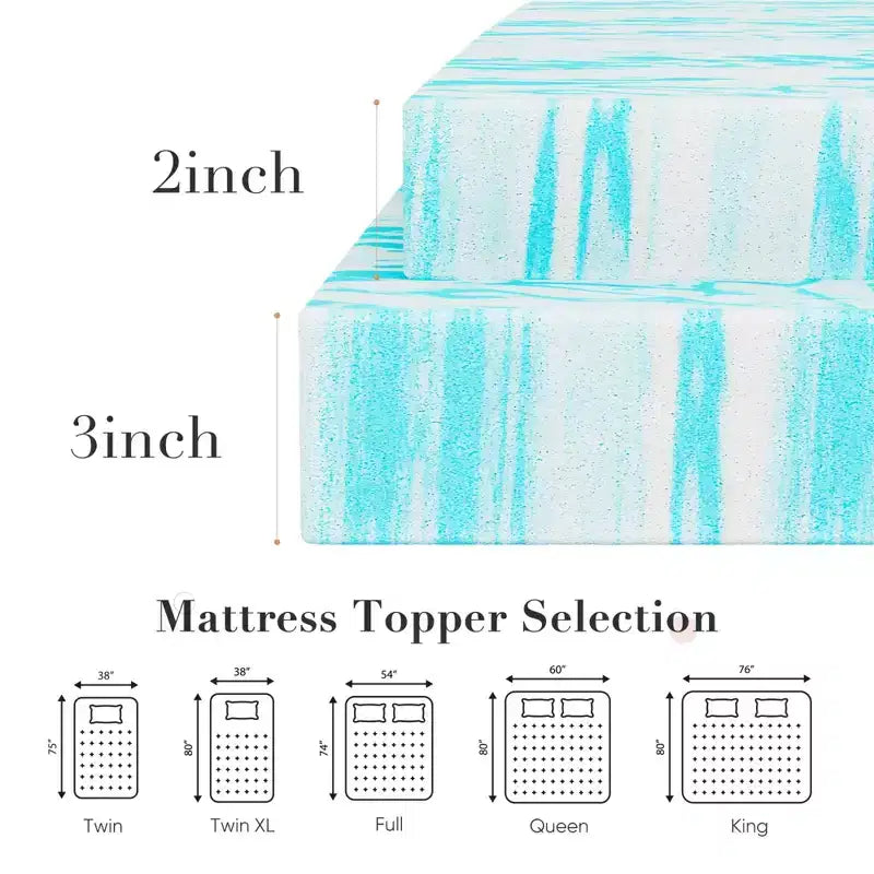3 Inch Twin Size Experience Ultimate Comfort with Our Blue Memory Foam Soft Mattress C Premium Sleep Solution