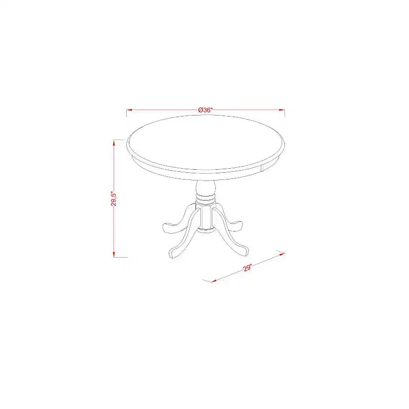 Antique Small Round Dining Table Set with Chairs