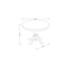 Antique Small Round Dining Table Set with Chairs