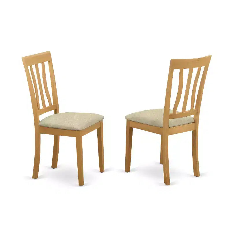 Kitchen Dinette Set Rectangular Table And Dining Chairs Slat Back Style