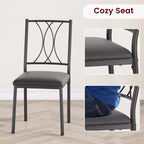 Dining Table Set, Kitchen Table Set for 4, 4 Piece Wooden Dining Room Table Set with 4 Chairs, Kitchen Rectangular Table Set for Small Space