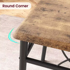 Dining Table Set, Kitchen Table Set for 4, 4 Piece Wooden Dining Room Table Set with 4 Chairs, Kitchen Rectangular Table Set for Small Space