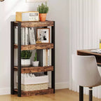 4-Tier Wooden Bookcase with Dual Anti-Tipping Kits