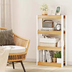 4-Tier Wooden Bookcase with Dual Anti-Tipping Kits