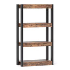 4-Tier Wooden Bookcase with Dual Anti-Tipping Kits