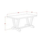V-Style 36x60 Inch Rectangle Dining Table