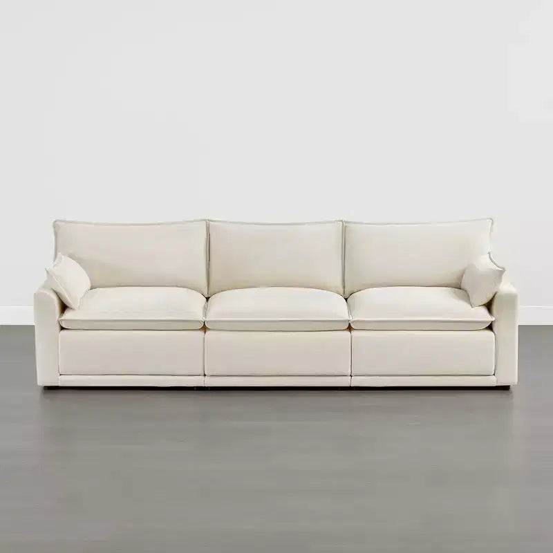 Spruce & Spring Cream 3-Piece Modular Couch Oversized Sectional Sofa for Living Room