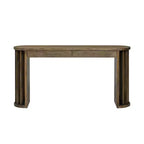 Luxystar 59 Long Console Table with Curved and Straight Line Design for Entrance and Living Room, Natural