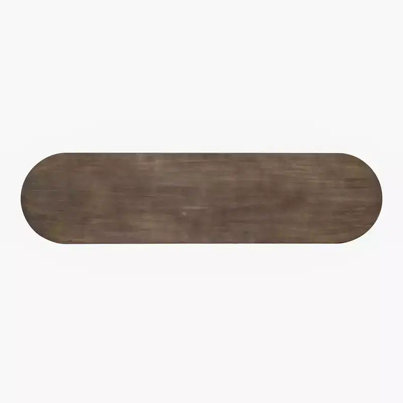 Luxystar 59 Long Console Table with Curved and Straight Line Design for Entrance and Living Room, Natural