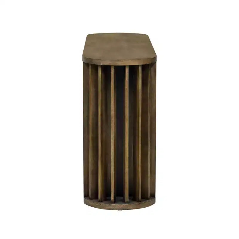 Luxystar 59 Long Console Table with Curved and Straight Line Design for Entrance and Living Room, Natural