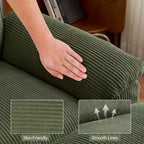 90-Inch Off-White Corduroy Modular Cloud Couch Sleeper Sofa