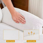 90-Inch Off-White Corduroy Modular Cloud Couch Sleeper Sofa