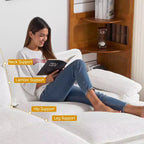 90-Inch Off-White Corduroy Modular Cloud Couch Sleeper Sofa