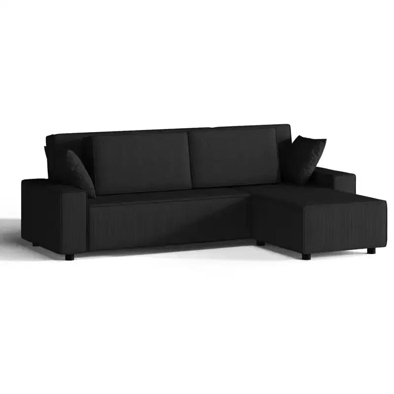 Corduroy Stripe 96 Inch Large Couch, Modern L Shaped Oversized Sectional Sofa with Deep Seat, Comfy Modular Couch for Living Room, Apartment, Studio