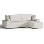 Corduroy Stripe 96 Inch Large Couch, Modern L Shaped Oversized Sectional Sofa with Deep Seat, Comfy Modular Couch for Living Room, Apartment, Studio