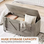 Storage Chest with Wheels, Safety Hinges and 350 lb Support