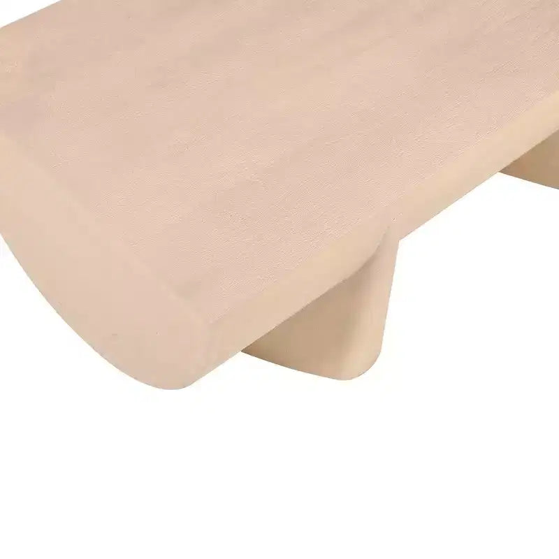 48-Inch Log Design Natural Mango Wood Coffee Table