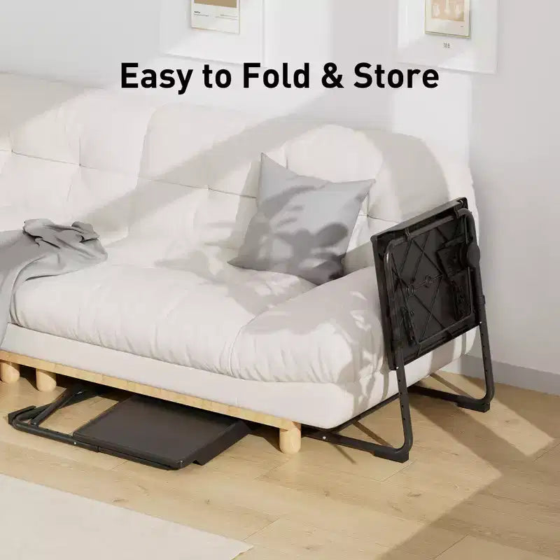 2 Pack Adjustable TV Tray Set of 2 - TV Dinner Tray on Bed & Sofa, Comfortable TV Tray Table with 6 Height & 3 Tilt Angle Adjustments
