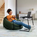 2 Pack Adjustable TV Tray Set of 2 - TV Dinner Tray on Bed & Sofa, Comfortable TV Tray Table with 6 Height & 3 Tilt Angle Adjustments