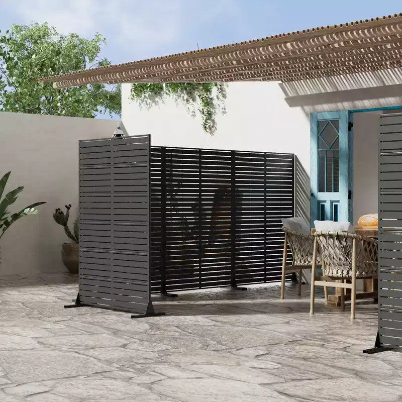 72-Inch Outdoor Privacy Screen Decorative Garden Fence – Set of 2