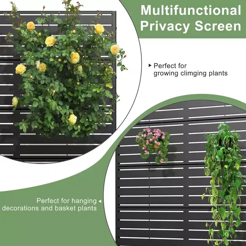 72-Inch Outdoor Privacy Screen Decorative Garden Fence – Set of 2