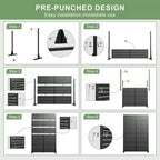 72-Inch Outdoor Privacy Screen Decorative Garden Fence – Set of 2
