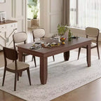 Farmhouse Dining Table for 8 Person, 71 Long Wood Kitchen Tables, Wooden Sturdy Frame