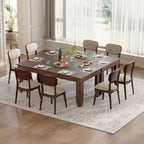 Farmhouse Dining Table for 8 Person, 71 Long Wood Kitchen Tables, Wooden Sturdy Frame
