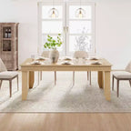 Farmhouse Dining Table for 8 Person, 71 Long Wood Kitchen Tables, Wooden Sturdy Frame