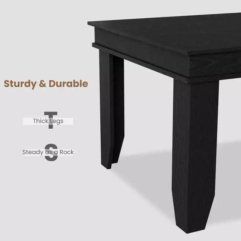 Farmhouse Dining Table for 8 Person, 71 Long Wood Kitchen Tables, Wooden Sturdy Frame