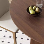 45-Inch Wood Round Dining Table for 4 – Farmhouse Modern Style