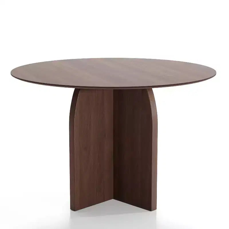45-Inch Wood Round Dining Table for 4 – Farmhouse Modern Style
