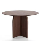 45-Inch Wood Round Dining Table for 4 – Farmhouse Modern Style