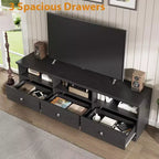 TV Stand for 75 Inch TV, Mid-Century Modern Entertainment Center with Storage Drawer, Wood Media Console TV Cabinet for Living Room