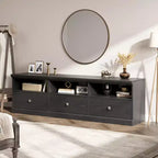 TV Stand for 75 Inch TV, Mid-Century Modern Entertainment Center with Storage Drawer, Wood Media Console TV Cabinet for Living Room