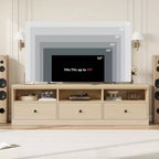 TV Stand for 75 Inch TV, Mid-Century Modern Entertainment Center with Storage Drawer, Wood Media Console TV Cabinet for Living Room