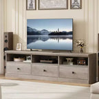 TV Stand for 75 Inch TV, Mid-Century Modern Entertainment Center with Storage Drawer, Wood Media Console TV Cabinet for Living Room