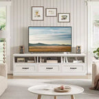 TV Stand for 75 Inch TV, Mid-Century Modern Entertainment Center with Storage Drawer, Wood Media Console TV Cabinet for Living Room